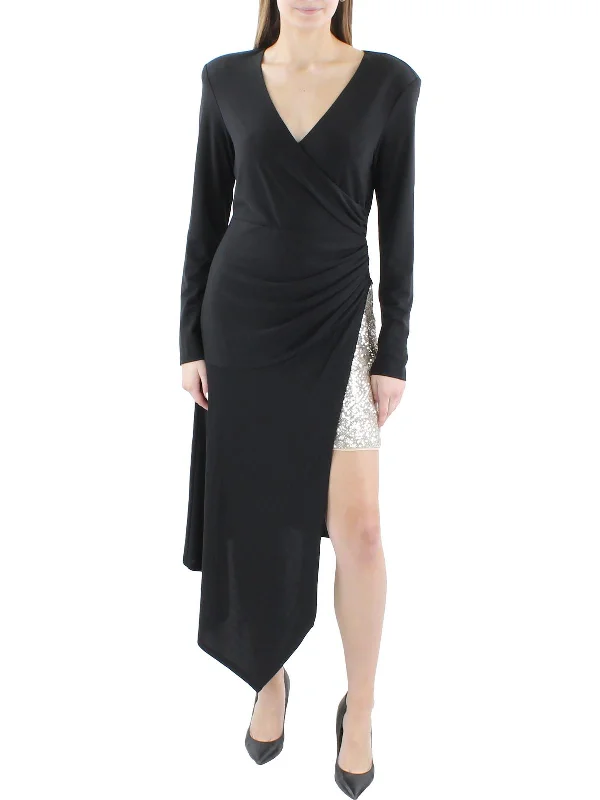Womens Midi Sequin Cocktail And Party Dress Tunics Sophisticated sleek