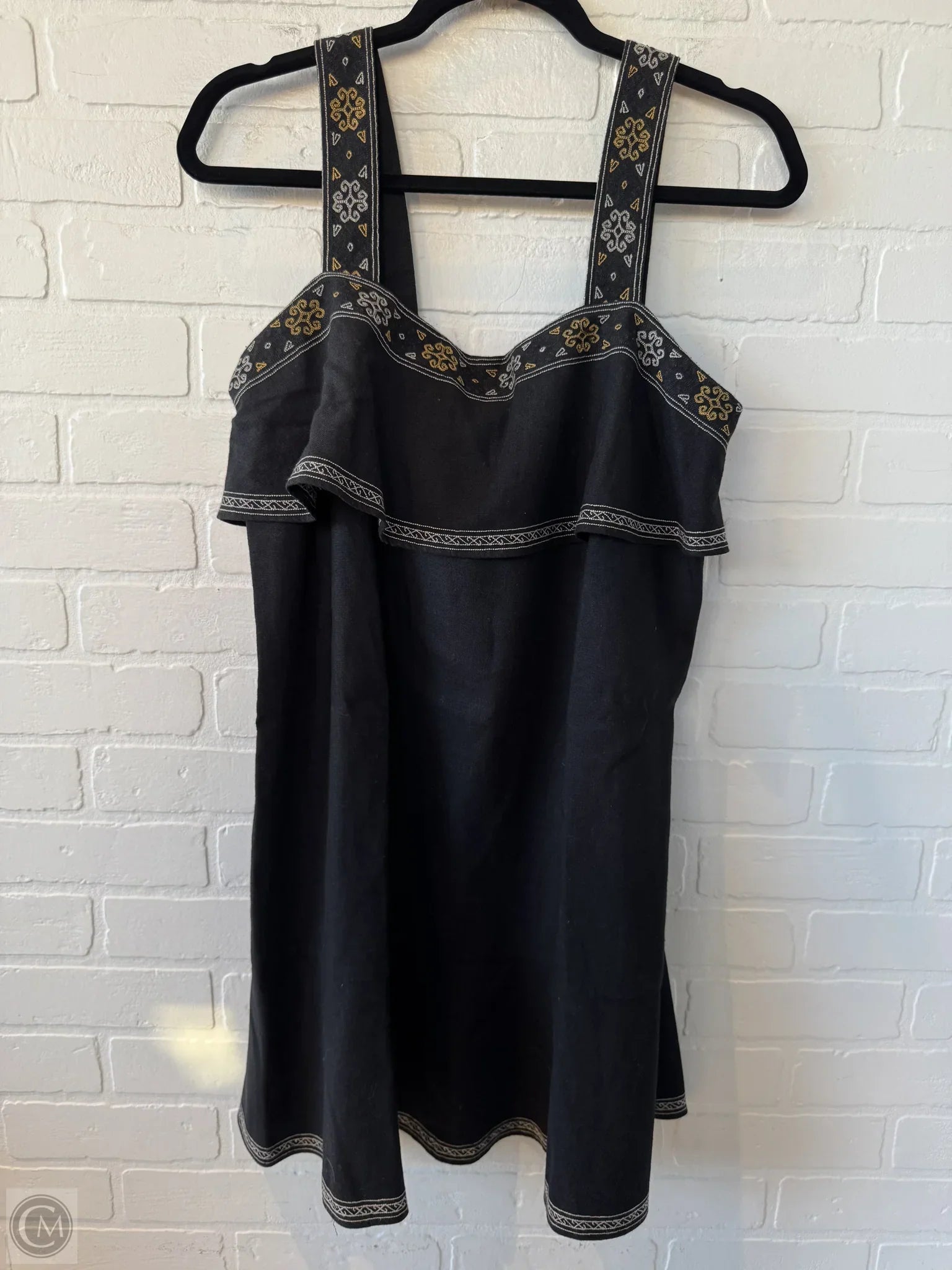 Dress Casual Short By Madewell In Black & Yellow, Size: S Tunics Long Elegant