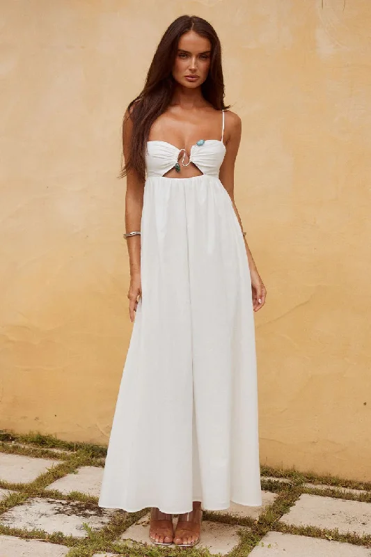 Tamala Maxi Dress - White Tunics Running lightweight