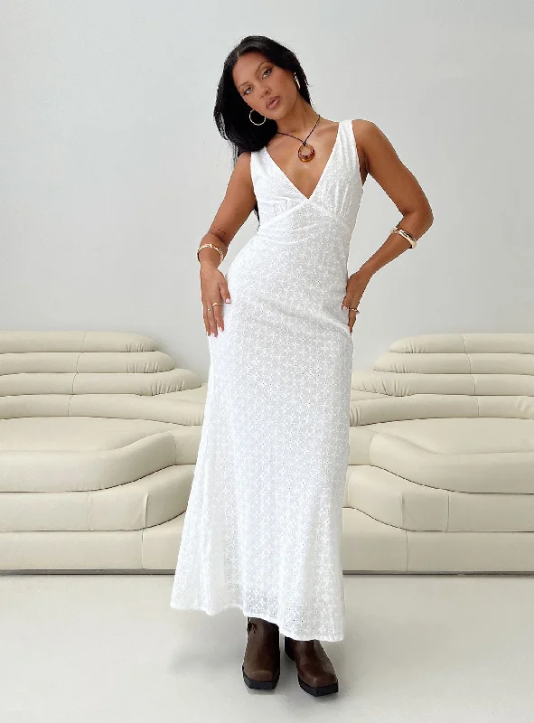Nellie Maxi Dress White Tunics Vintage classic