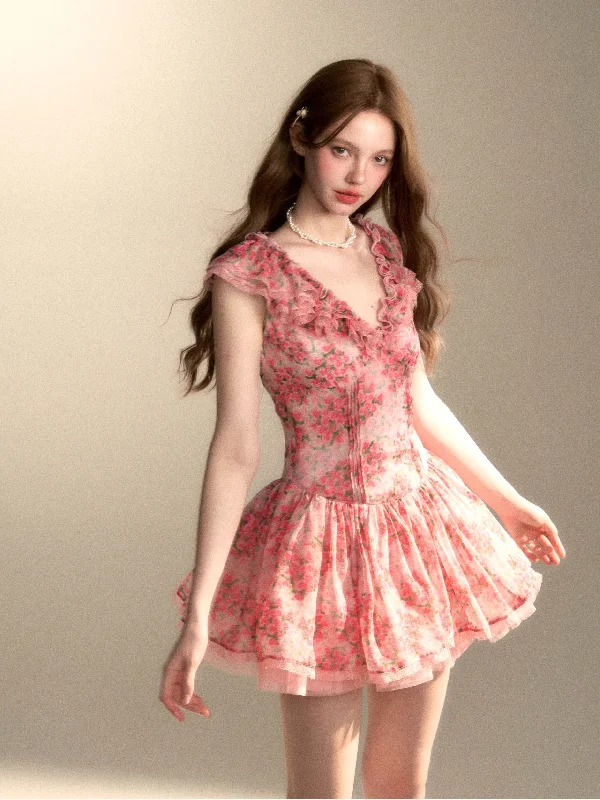 Romantic Wrap Mini Dress Classic Shift Mini Dress