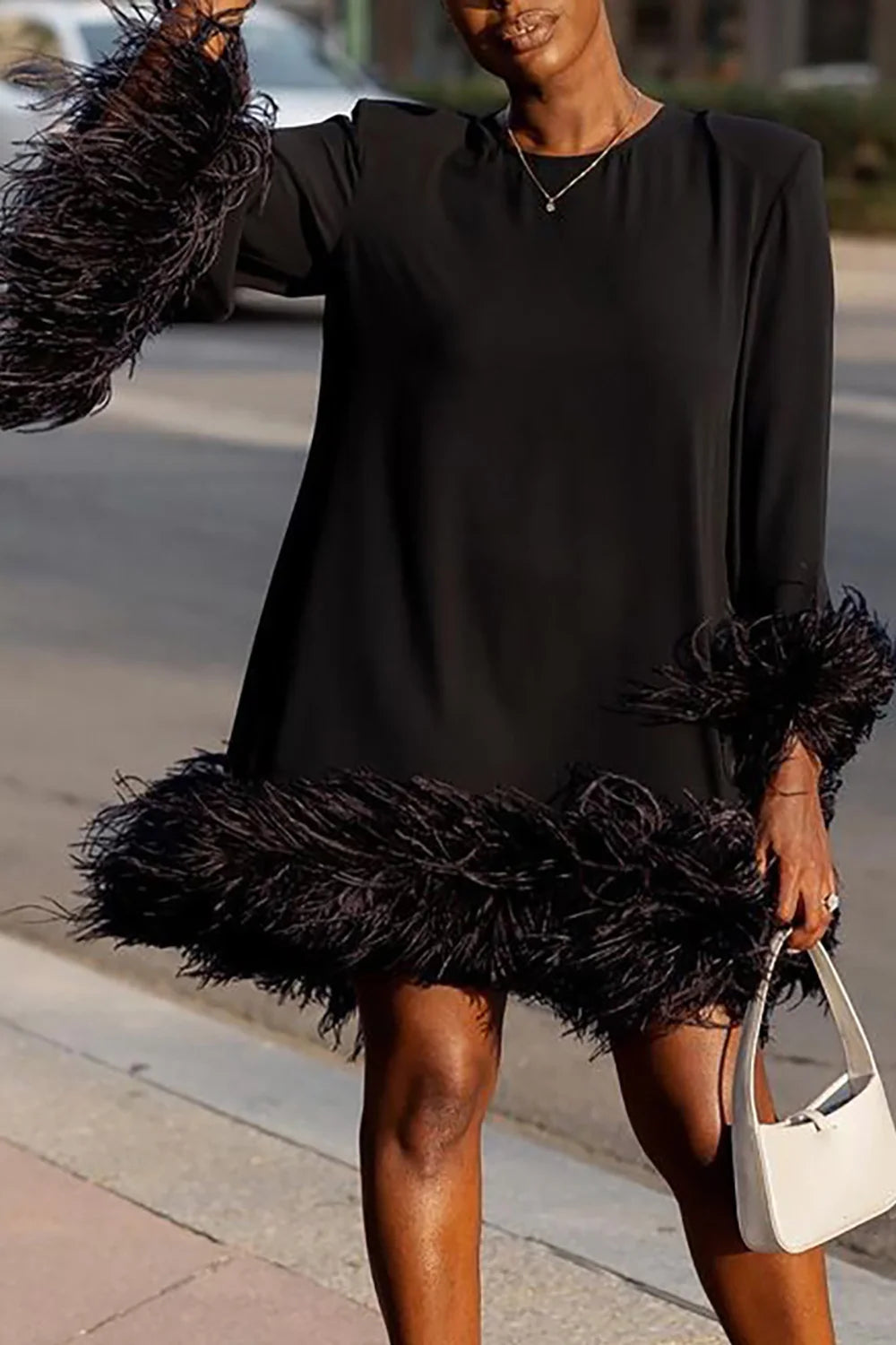 Bonnyshow Women's Feather Dress Elegant Spring Fashion Party Cocktail Mini Dress Casual Vintage Patchwork Long Sleeve Chic Dresses Trendy Denim Mini Dress Bonnyshow Women's Feather Dress Elegant Spring Fashion Party Cocktail Mini Dress Casual Vintage Patchwork Long Sleeve Chic Dresses Trendy Denim Mini Dress