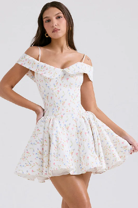 White Floral Print