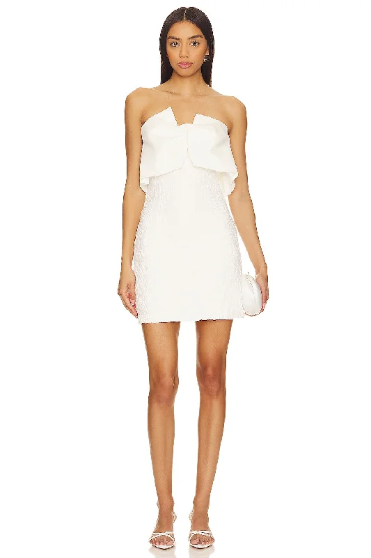 Misha Aria Mini Dress - Ivory Tunics Fleece cozy