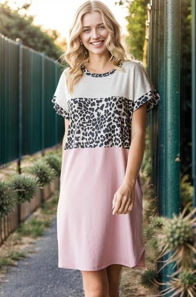 Heimish Full Size Solid Color Block and Animal Mini Dress Plus Size Classic Floral Print Mini Dress Heimish Full Size Solid Color Block and Animal Mini Dress Plus Size Classic Floral Print Mini Dress