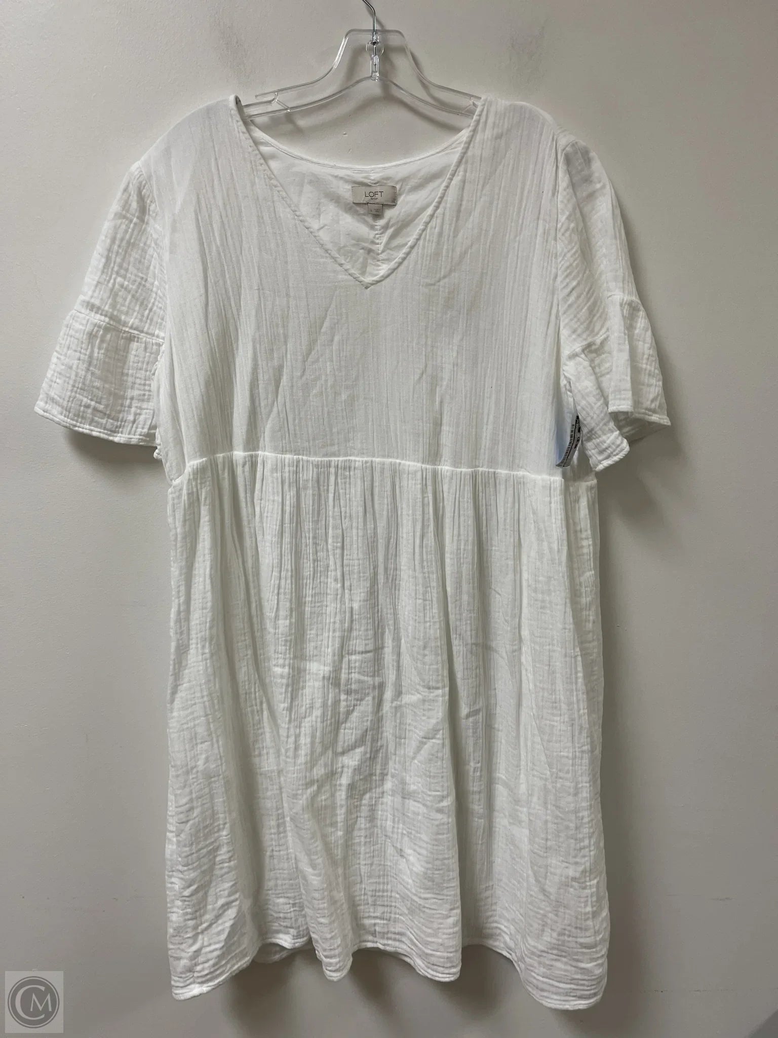 Dress Casual Short By Loft In White, Size: L Pencil Office Professional