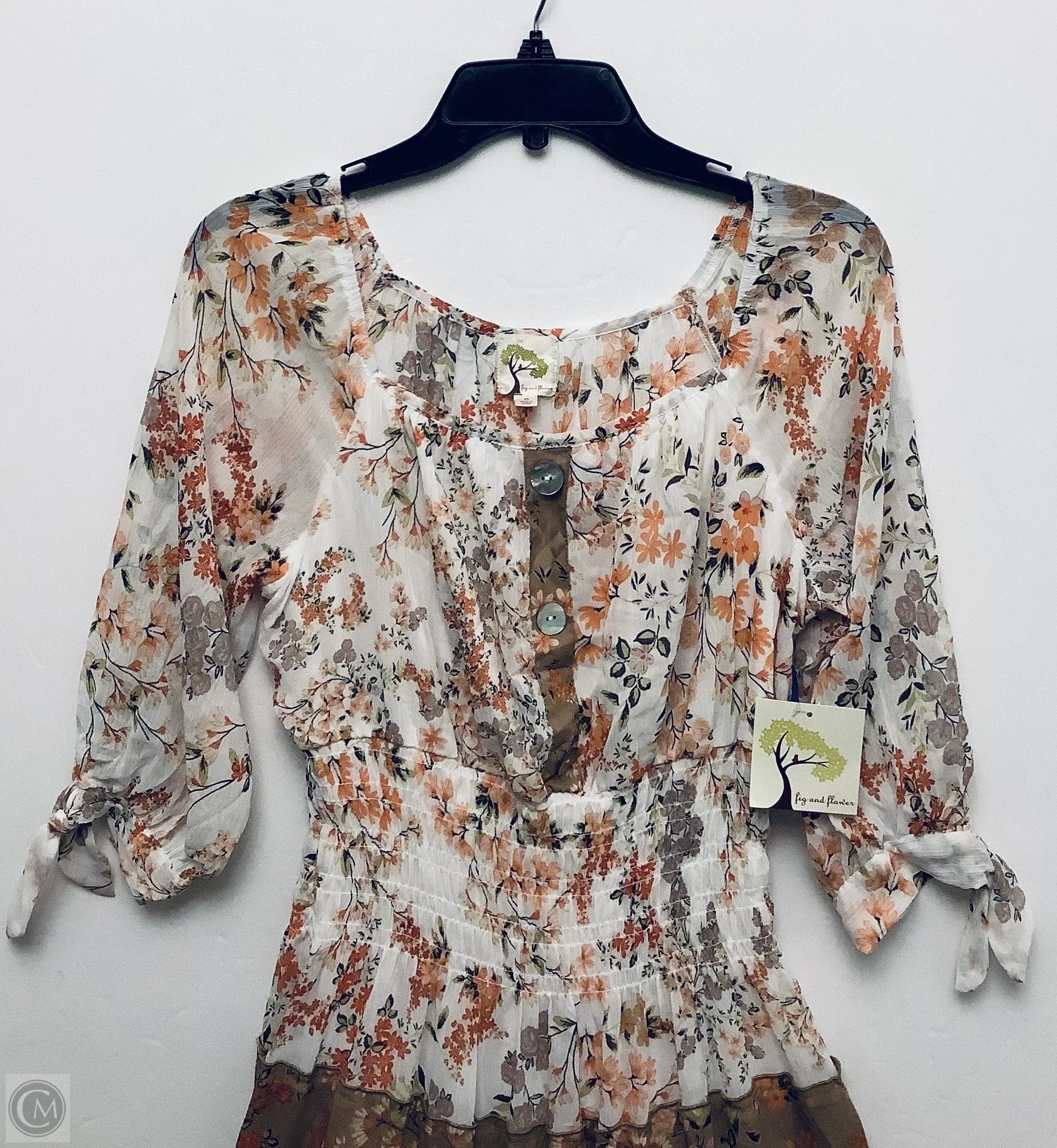 Dress Casual Short By Figuero & Flower In Floral Print, Size: S Tunics stripes playful Dress Casual Short By Figuero & Flower In Floral Print, Size: S Tunics stripes playful