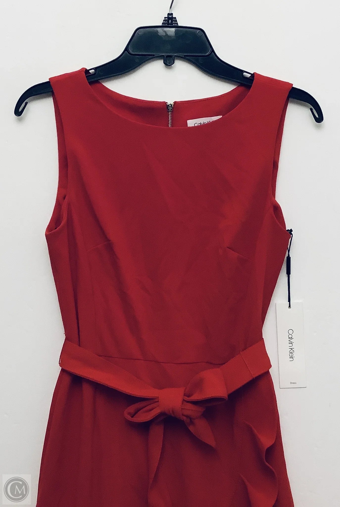 Dress Casual Midi By Calvin Klein In Red, Size: S Tunics Ceremony elegant