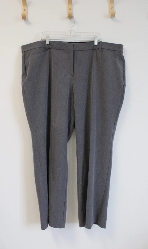 NEW Lane Bryant Elastic Waistband Gray Trouser Pants | 26R Trousers cozy soft