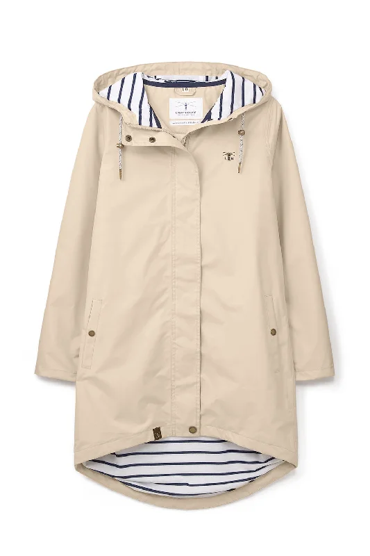 Lighthouse Beachcomber Long Coat Biscuit Pockets Sleeves Lining