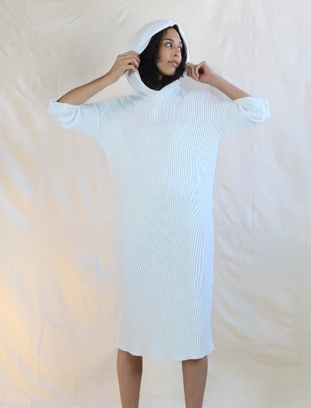 Beach Bum Hoodie Classic Below Knee Dress Hoodie with Zipper Versatile Modern