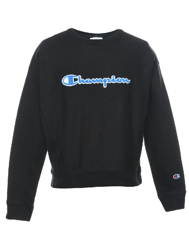 Champion Reverse Weave Printed Sweatshirt - M Hoodie with Earth Tones Natural Calm
