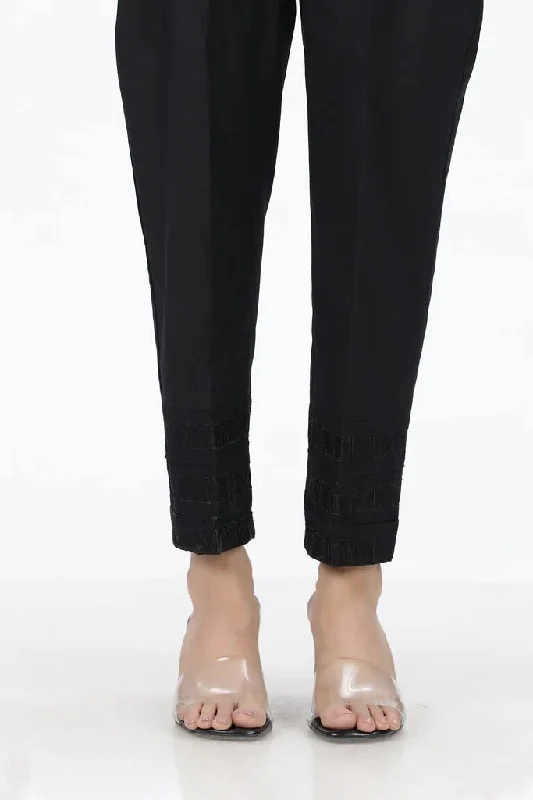Lakhany 01 Piece Cambric Trousers LSM-T-2524-Black Trousers Evening Elegant