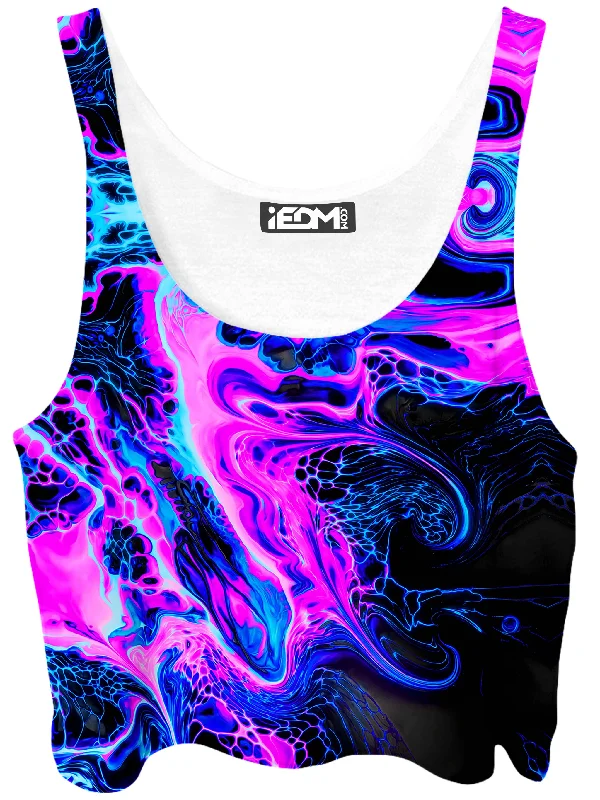Liquid Ghost Crop Top Casual Formal Business