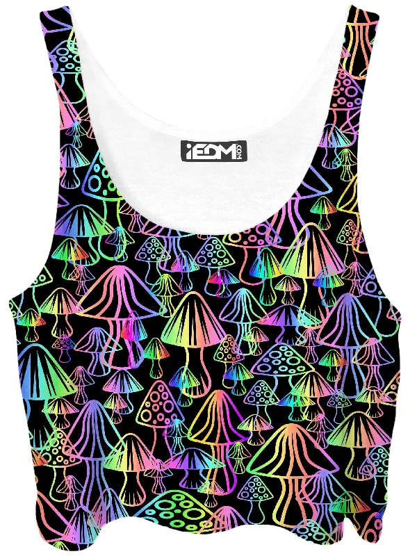 Magic Mushrooms Crop Top Iron Safe Non-Iron Wrinkle Free