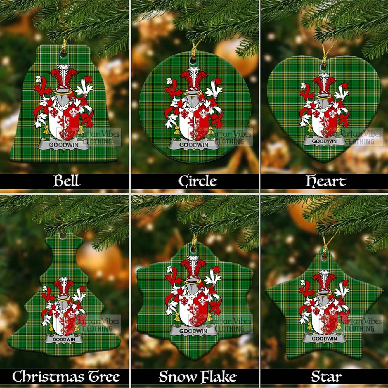 Goodwin Irish Clan Tartan Christmas Ceramic Ornament with Coat of Arms Three-Quarter Sleeve Elbow Sleeve Wrist Sleeve Goodwin Irish Clan Tartan Christmas Ceramic Ornament with Coat of Arms Three-Quarter Sleeve Elbow Sleeve Wrist Sleeve