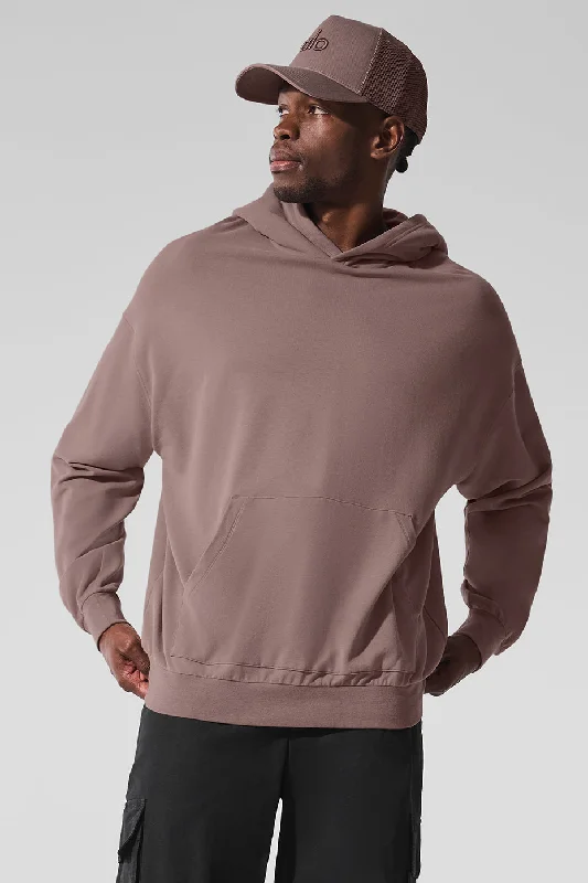 Double Take Hoodie - Mushroom Hoodie with Hem Contrast Bold Stylish