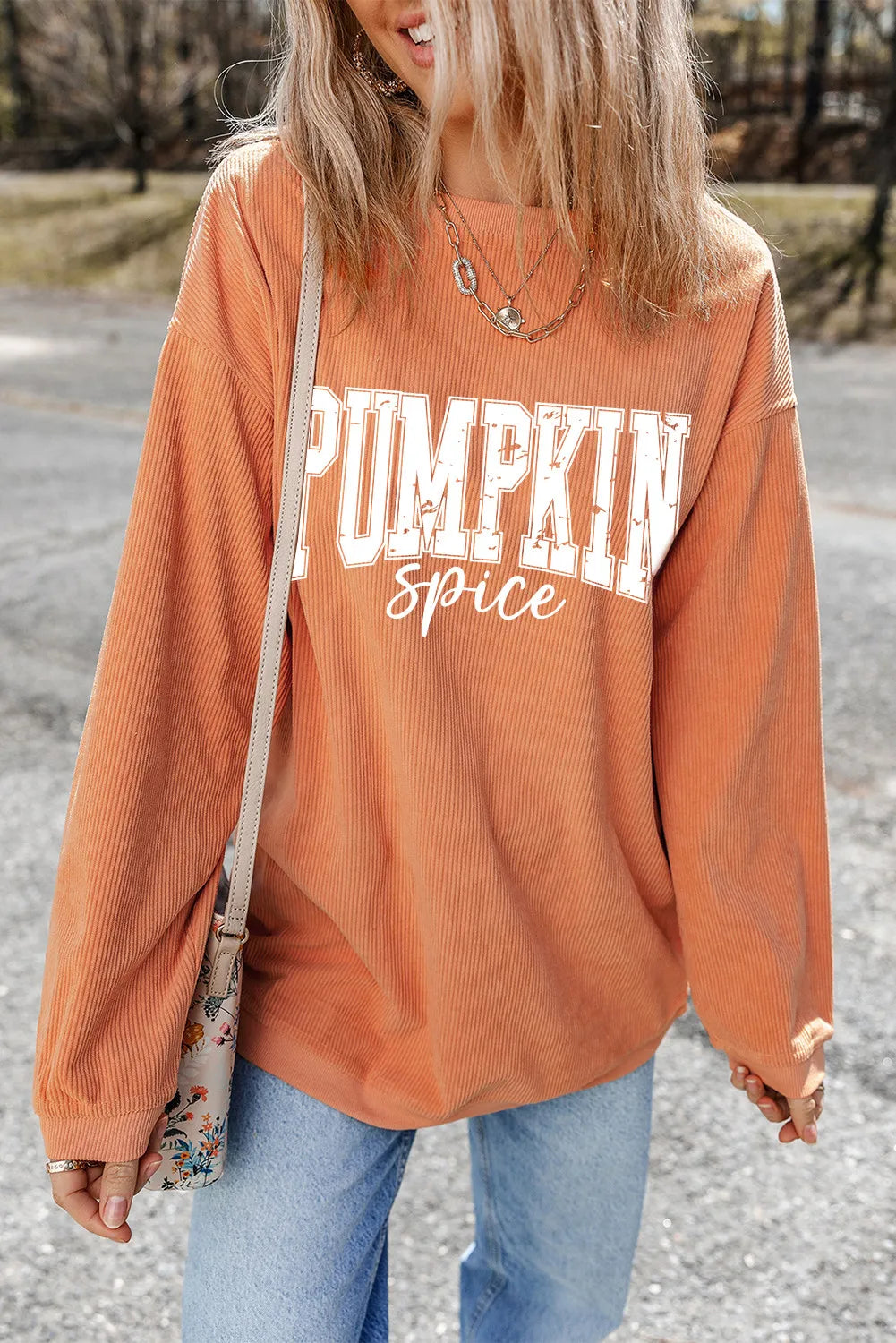 Hazel Blues® | Letter Graphic Long Sleeve Sweatshirt Hoodie with Side Slits Relaxed Casual Hazel Blues® | Letter Graphic Long Sleeve Sweatshirt Hoodie with Side Slits Relaxed Casual