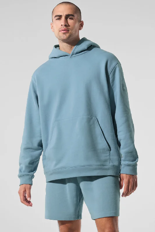 Renown Heavy Weight Hoodie - Celestial Blue Hoodie with V-Neck Classic Versatile