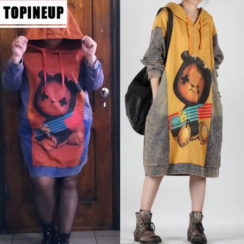 Cool Oversize Dress Hoodies Hoodie with Toggle Buttons Decorative Unique
