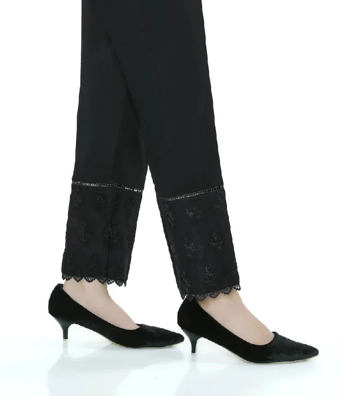 Lakhany 01 Piece Embroidered Stitched Trousers LSM-T-1623-Black Trousers Vintage Classic Lakhany 01 Piece Embroidered Stitched Trousers LSM-T-1623-Black Trousers Vintage Classic