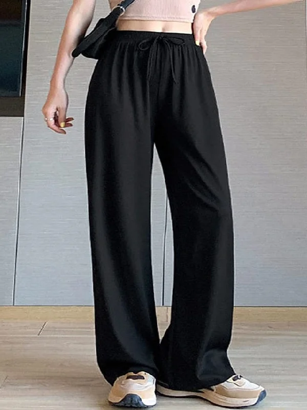 Stylish Women's Wide Leg Chinos Pants Trousers in Black and Pink Sizes S M Wide Leg Loose Fit Mid Waist Stylish Women's Wide Leg Chinos Pants Trousers in Black and Pink Sizes S M Wide Leg Loose Fit Mid Waist