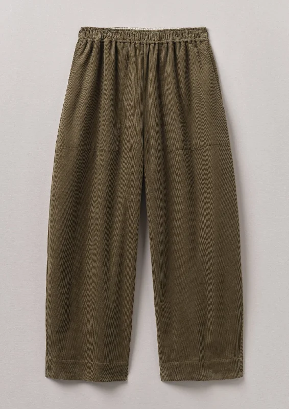 Organic Cord Barrel Leg Trousers | Pear Trousers Business Professional