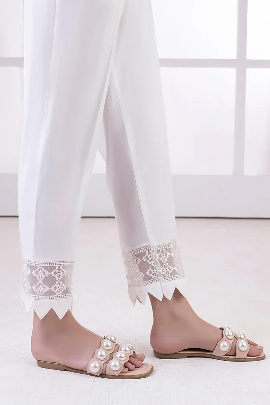 Lakhany 01 Piece Embroidered Trousers - LSM-T-3097 (W) Trousers chic elegant