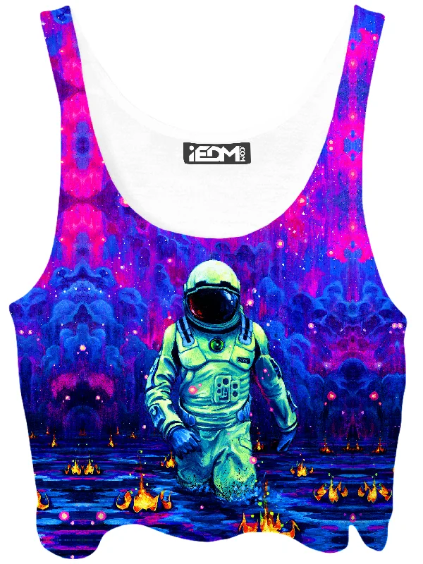 Voyager Crop Top Chenille Brocade Lace