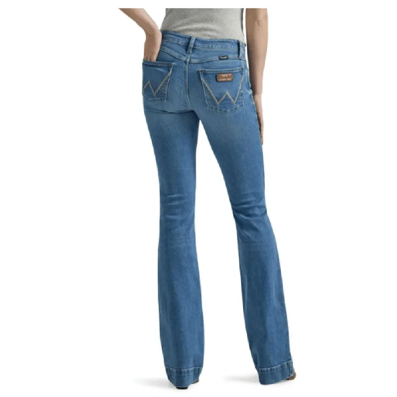 112346617 Wrangler Women's Retro Mae Mid Rise Trouser Jean - Eva Trousers Bootcut Casual 112346617 Wrangler Women's Retro Mae Mid Rise Trouser Jean - Eva Trousers Bootcut Casual