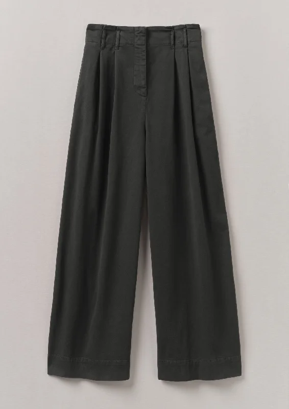 Cotton Paper Bag Trousers | Soft Black Trousers Designer Luxury