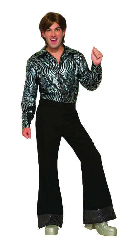 Disco Trousers Black Sequins Trousers stylish elegant