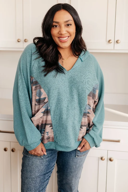 Hazel Blues® | Southwest Sunrise Patchwork Hoodie Hoodie with Rhinestones Sparkly Elegant Hazel Blues® | Southwest Sunrise Patchwork Hoodie Hoodie with Rhinestones Sparkly Elegant