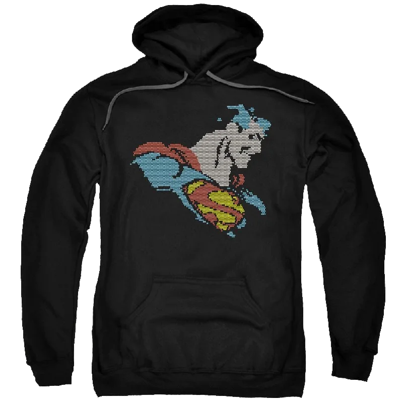 DC Comics Lite Brite Superman - Pullover Hoodie Square Neck Pullover