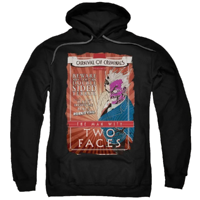 Batman Two Faces - Pullover Hoodie Notched Neck Pullover
