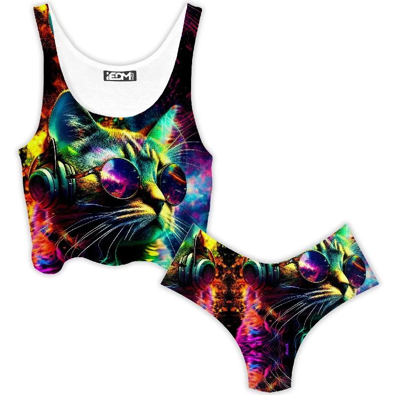 Enjoy the Views Crop Top and Booty Shorts Combo Crop Top Seamless Stretchy