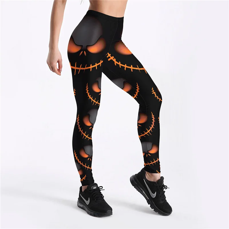Women Halloween High Waisted Leggings Trendy Spandex Leggings