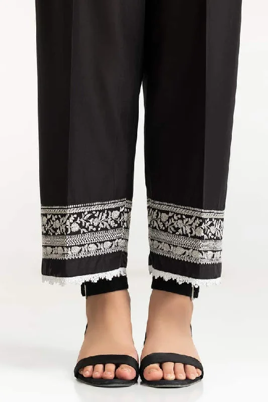 Gul Ahmed Stitched Black Lawn Embellished Trouser IUSTTR-42012 Trousers Occasion Special Gul Ahmed Stitched Black Lawn Embellished Trouser IUSTTR-42012 Trousers Occasion Special