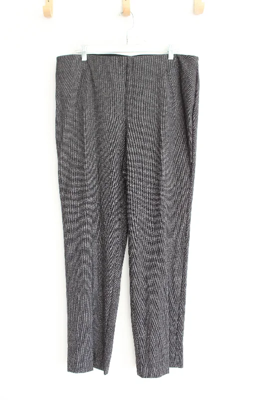 Briggs Black & Gray Patterned Trouser Pants | 16 Trousers Polka Dot Cute