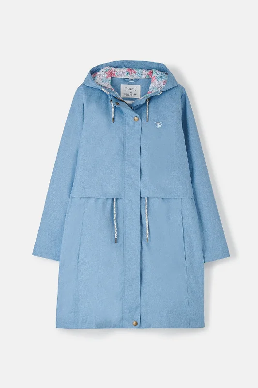LightHouse Pippa Coat Soft Denim Front Pockets Side Pockets Patch Pockets