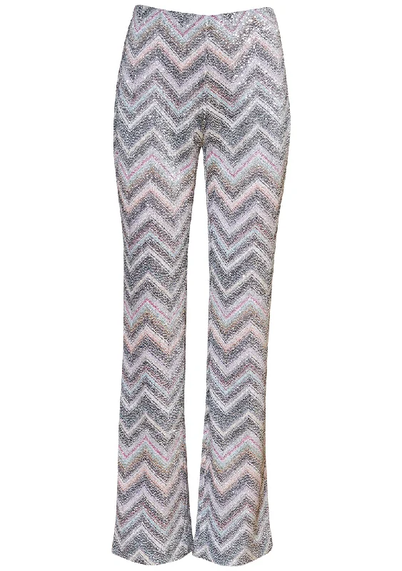 Flared Sequin Trousers Trousers Trousers Formal