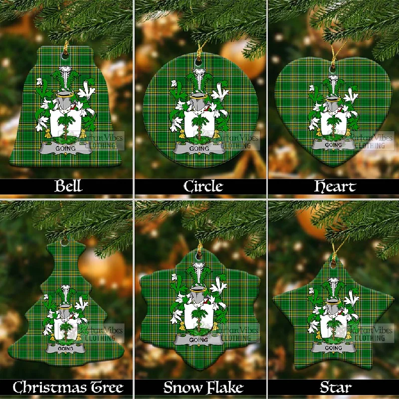 Going Irish Clan Tartan Christmas Ceramic Ornament with Coat of Arms Trapeze Tunic Caftan Going Irish Clan Tartan Christmas Ceramic Ornament with Coat of Arms Trapeze Tunic Caftan