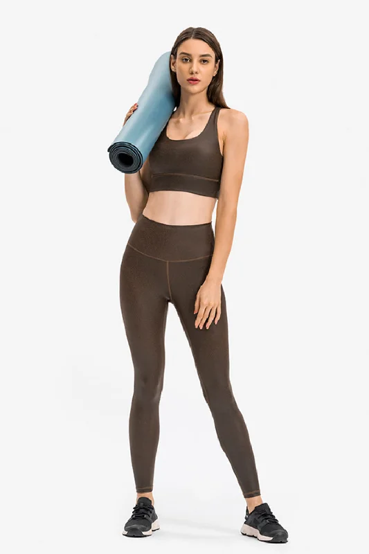 Invisible Pocket Sports Leggings Trendy Sporty Compression Leggings