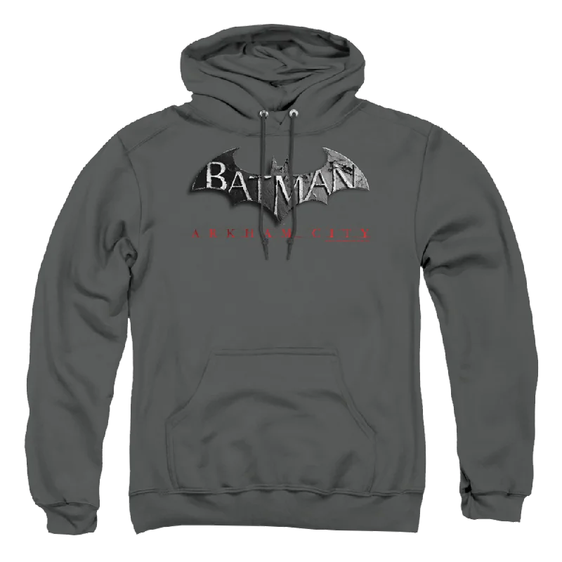 Batman - Arkham Logo - Pullover Hoodie Kimono Neck Pullover