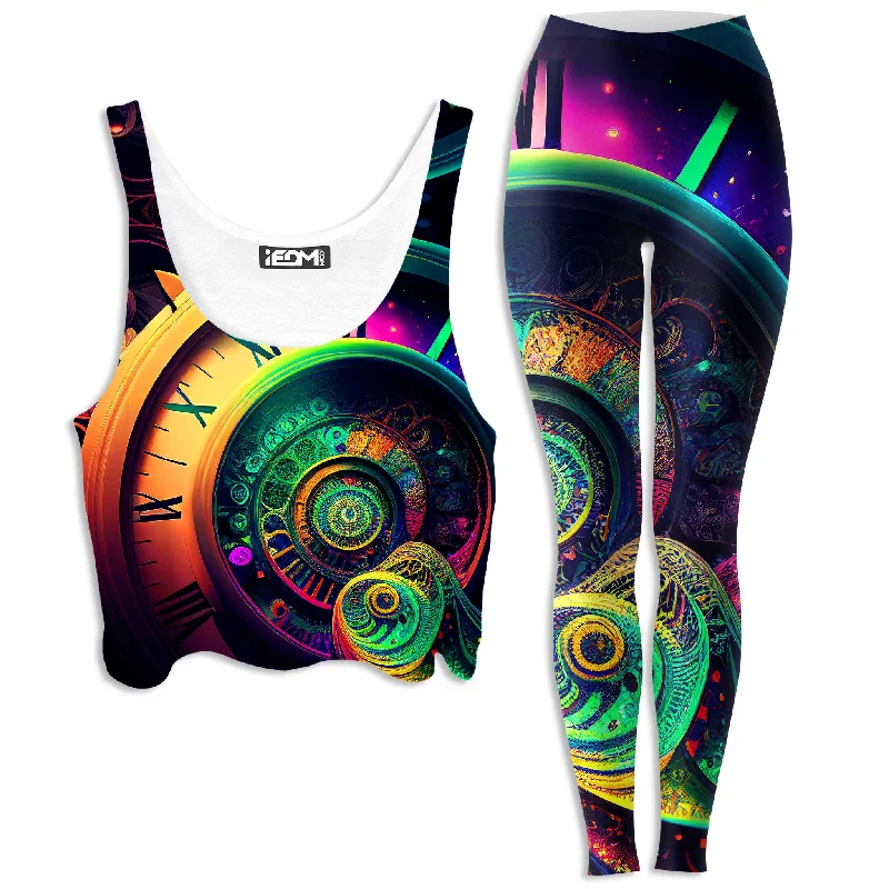 Fleeting Crop Top and Leggings Combo Fashionable Trendy Casual