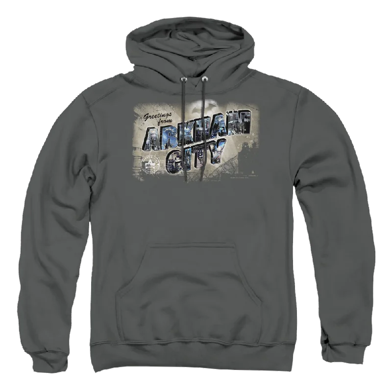Batman - Arkham Greetings From Arkham - Pullover Hoodie Notched Neck Pullover