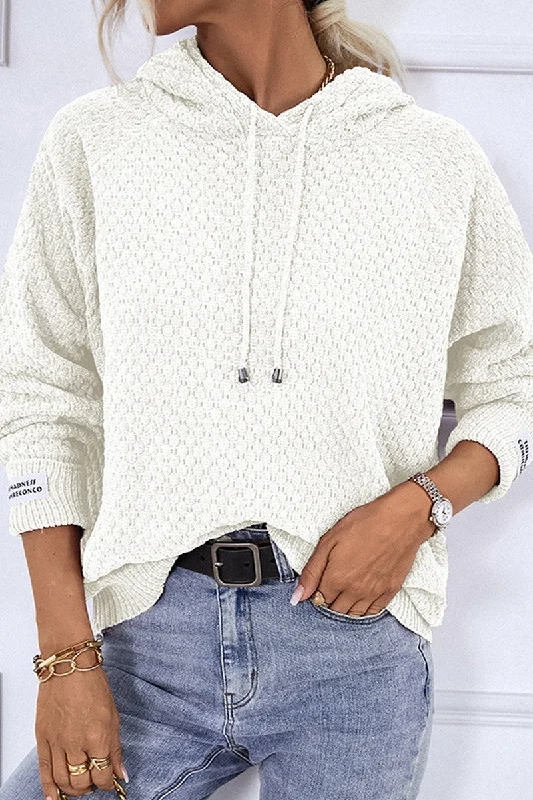 WOMEN FISHERMAN KNITTED HOODIE PULLOVER Fleece Warm Pullover