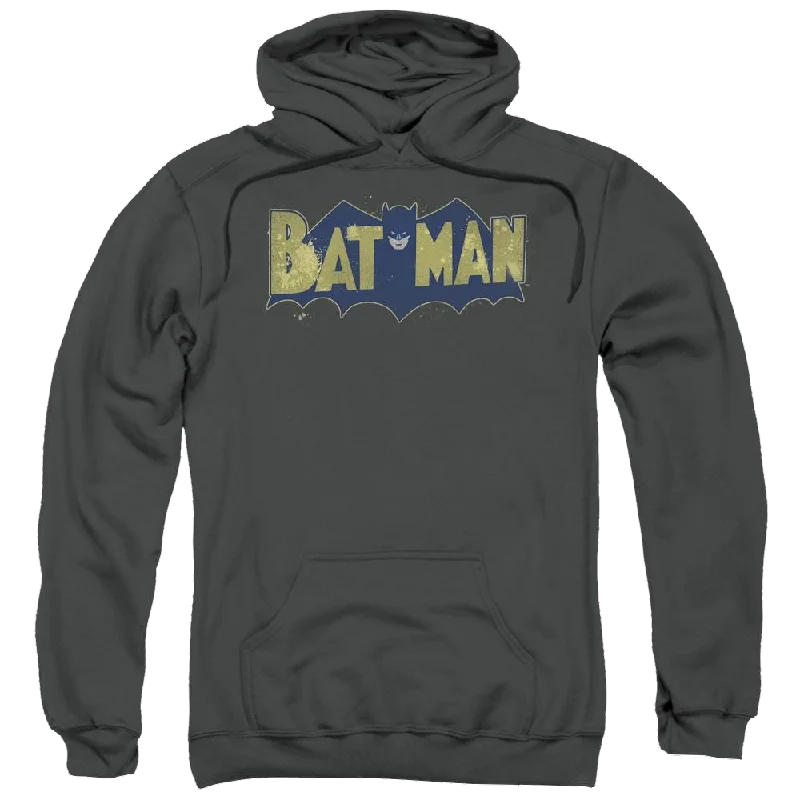 Batman Vintage Logo Splatter - Pullover Hoodie Deep Neck Pullover