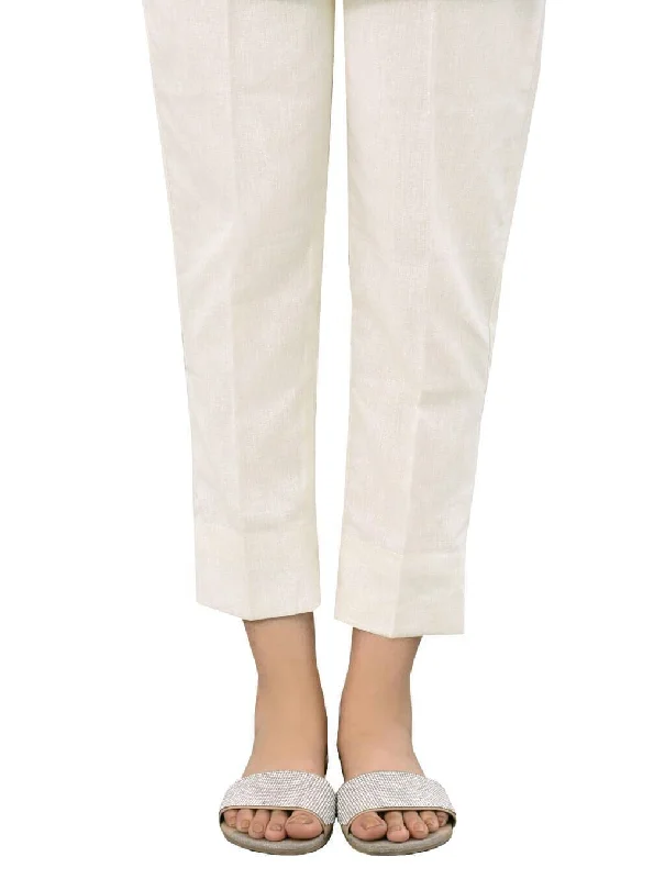 Cotton Trouser TR-1004 Off White Trousers Culottes Wide Leg