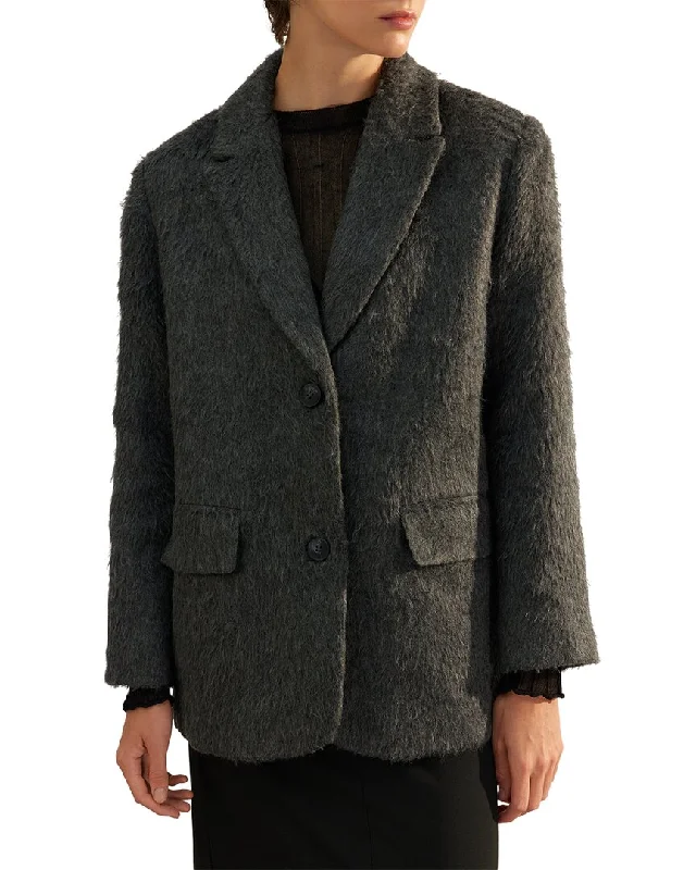 Trendyol Oversized Coat Jersey Tulle Batik